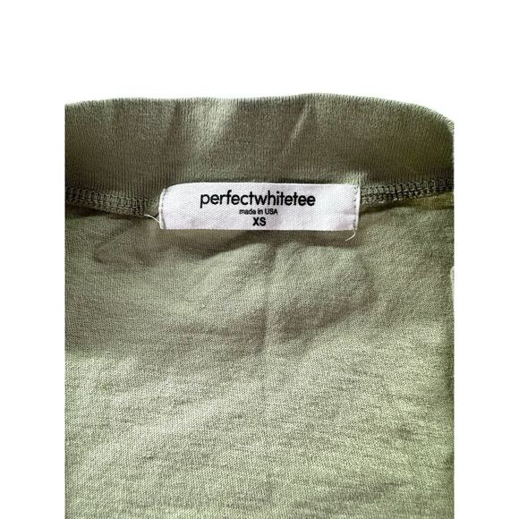 PerfectWhiteTee Margot Tank Womens Size XS Pale Green Deep V-Neck Sleeveless - Picture 3 of 7